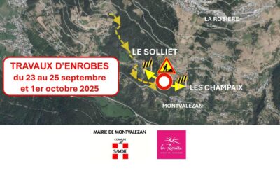 RAPPEL🚧 Travaux route du Solliet – nouvelles restrictions !