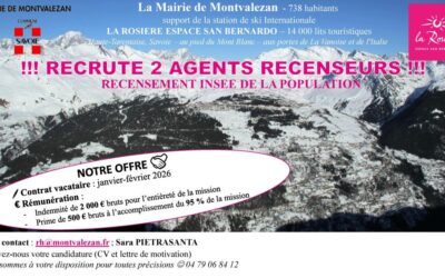 📊 Recrutement d’agents recenseurs – janvier février 2026