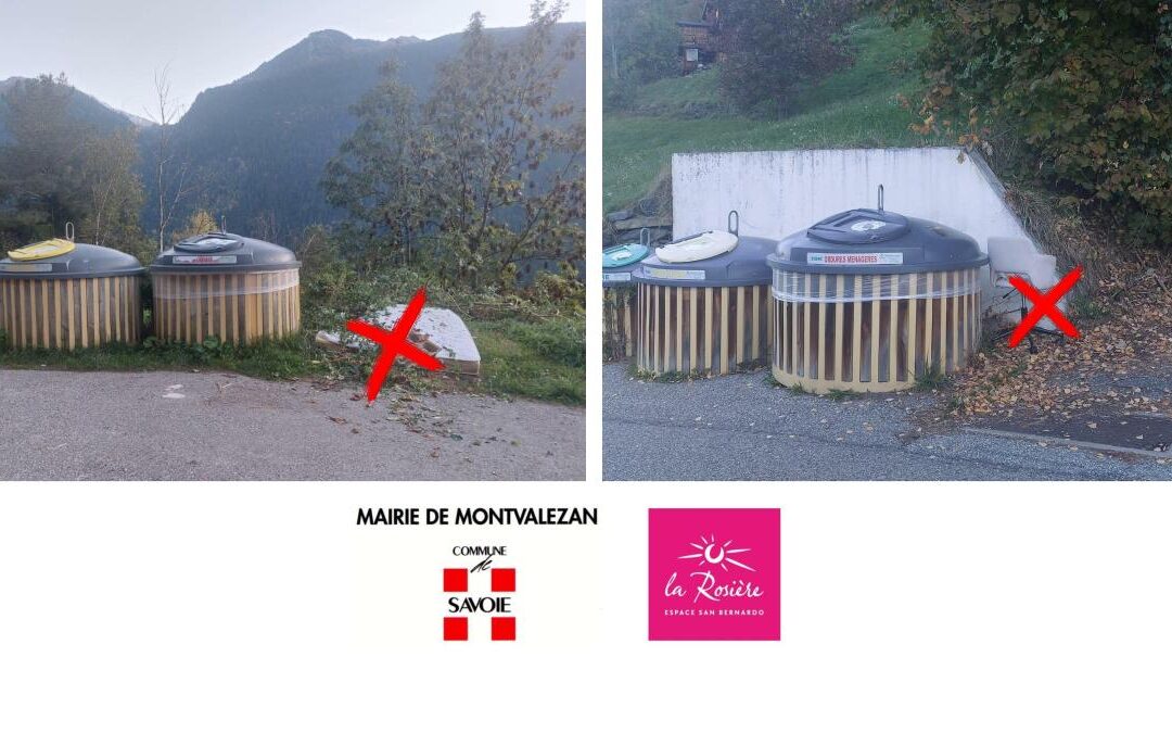 🚫 Pas d’encombrants au pied des conteneurs !