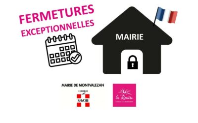RAPPEL – Fermetures exceptionnelles de la mairie 🗝