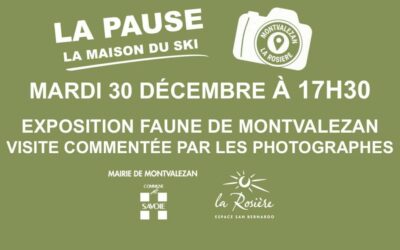 RAPPEL – ce jour, visite commentée Expo Faune de Montvalezan