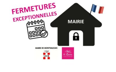 RAPPEL – Fermetures de la mairie ce jour et le 02/01/26 🗝