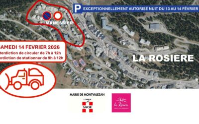 ⚠️❄️🚜 Opération de déneigement – secteur Manessier – DEMAIN
