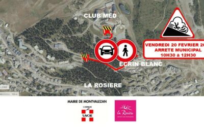 ATTENTION – route Club Med Ecrin Blanc – fermée circulation