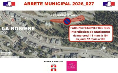 RAPPEL 🚫 Stationnement interdit – Parking des Marmottons