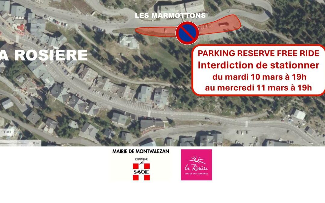🚫 Stationnement interdit – Parking des Marmottons