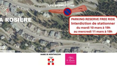 🚫 Stationnement interdit – Parking des Marmottons